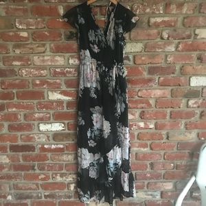 Floral wrap maxi dress